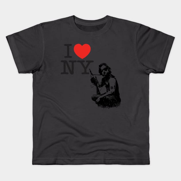 Snake Plisken loves new york Kids T-Shirt by Jldigitalcreations